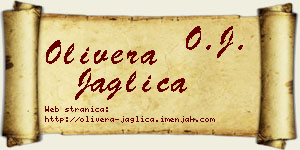 Olivera Jaglica vizit kartica
